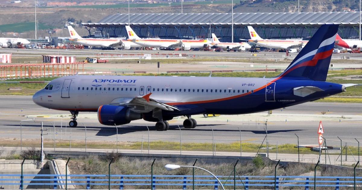Aeroflot operates some 100 Airbus A320-family narrowbodies. (Photo: Flickr: <a href="http://creativecommons.org/licenses/by-sa/2.0/" target="_blank">Creative Commons (BY-SA)</a> by <a href="http://flickr.com/people/airlines470" target="_blank">airlines470</a>)