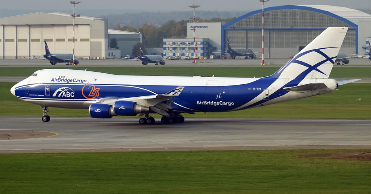The Ukraine conflict has produced capacity constraints, as the UK, U.S., and EU have forced Russian cargo operators such as AirBridgeCargo out of their airspace. (image: Flickr: <a href="http://creativecommons.org/licenses/by-sa/2.0/" target="_blank">Creative Commons (BY-SA)</a> by <a href="http://flickr.com/people/130961247@N06" target="_blank">Anna Zvereva</a>)