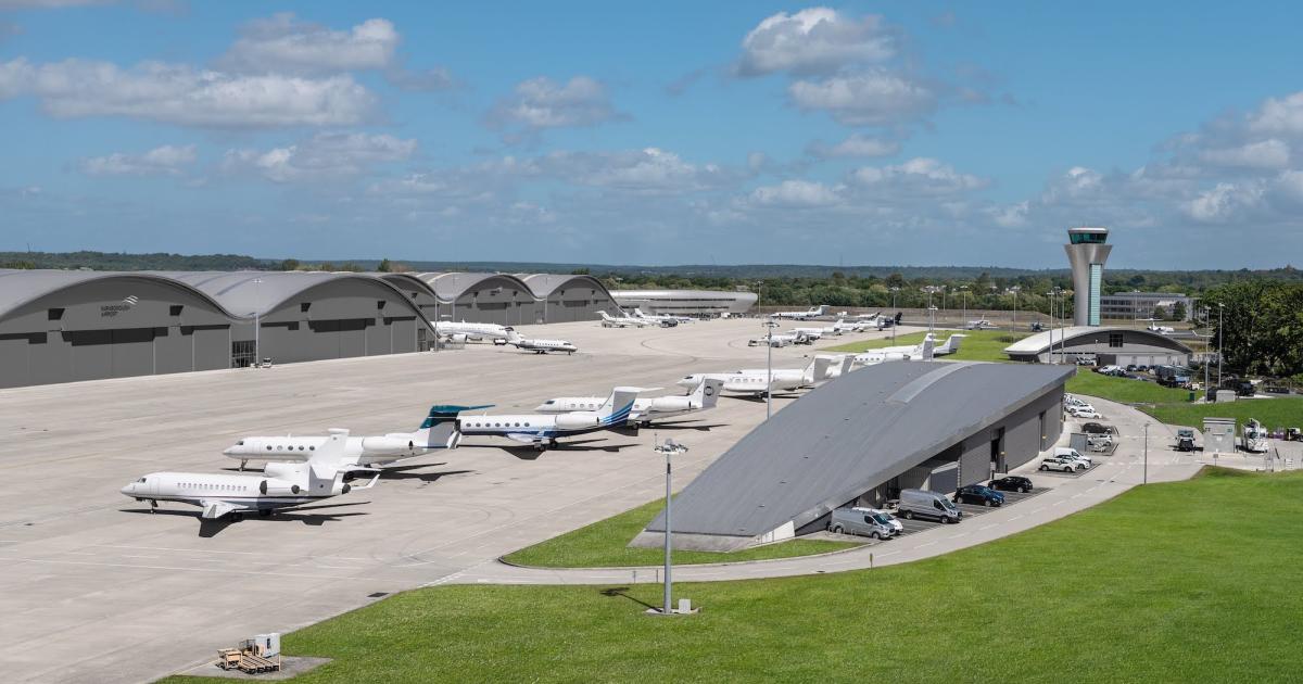 A Luxembourg-registered business jet (not pictured here) was detained at Farnborough Airport while UK officials investigate possible breaches of sanctions imposed in response to Russia's invasion of Ukraine. (Image: Farnborough Airport)