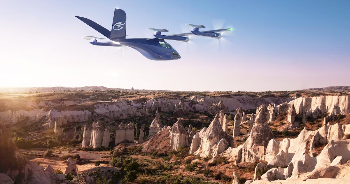 Under an agreement with leasing group Avolon, Turkey's Gozen is making plans to start scheduled commercial services with Vertical Aerospace's VX4 eVTOL aircraft. (Image: Vertical Aerospace)