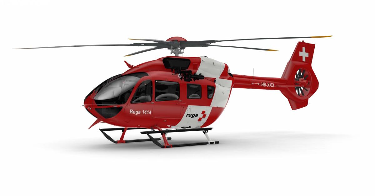 Rega will replace its four-blade Airbus Helicopters H145 fleet with the new five-blade version of the light twin helicopter. (Image: Airbus Helicopters)