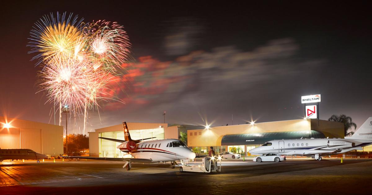 Located a short distance from the famed Daytona International Speedway, Sheltair's FBO at KDAB saw a boom in traffic during this year's Daytona 500. (Photo: Sheltair)