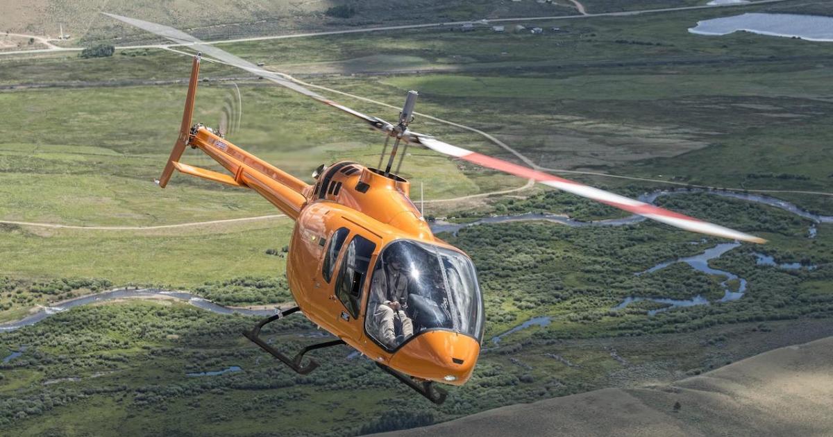 Bell's commercial helicopter deliveries increased 47 percent in the first quarter of 2022. (Photo: Bell)