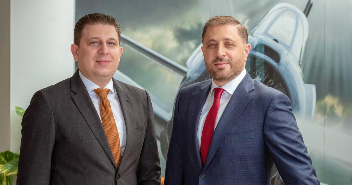 UAS International Trip Support's executive president Mohammed Al Husary (left) and his brother, CEO Omar Hosari (right) hope to see business in UAE expand worldwide as entrants to the market learn the benefits of business aviation. (Photo: UAS)