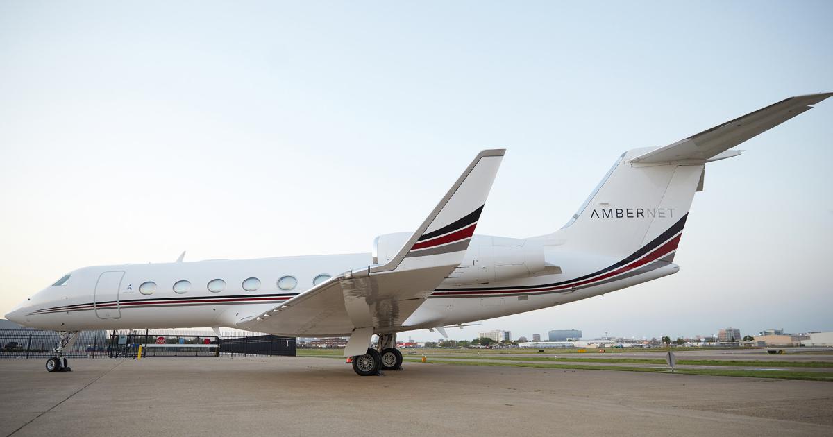 Amber Aviation's AmberNet will offer fractional lease and jet card programs using Gulfstream G450s provided by partner NetJets. (Photo: Amber Aviation)