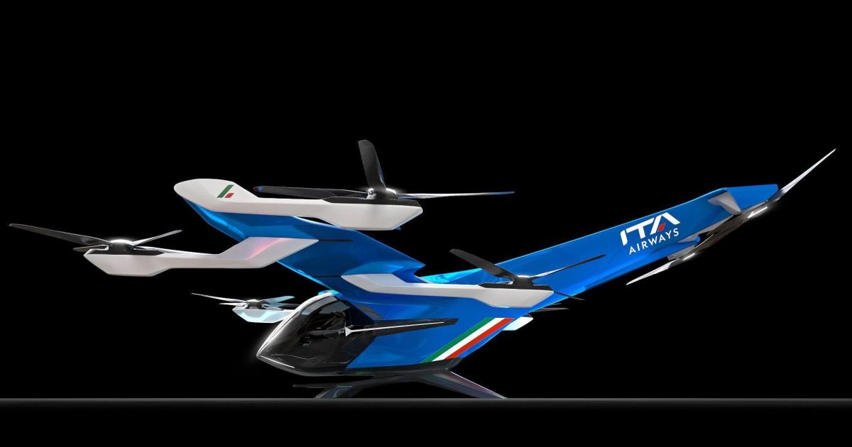 The CityAirbus NextGen eVTOL vehicle features a fixed-wing structure and eight electrically powered propellers. (Image: Airbus)