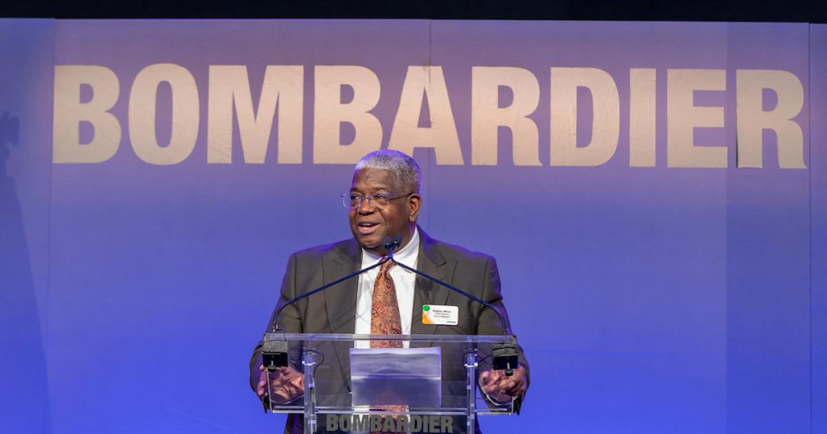 FAA Deputy Administrator Bradley Mims addressed workforce issues while participating in a Bombardier celebration at its Wichita site. (Photo: Bombardier)