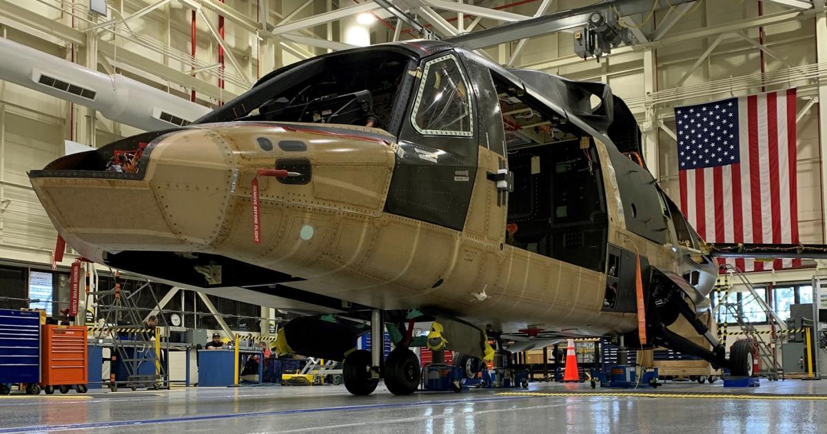 The Raider X prototype for the U.S. Army’s Future Attack Reconnaissance Aircraft competition is now 85 percent complete and has begun powering on at the Sikorsky Development Flight Center in West Palm Beach, Florida. (Photo: Sikorsky)