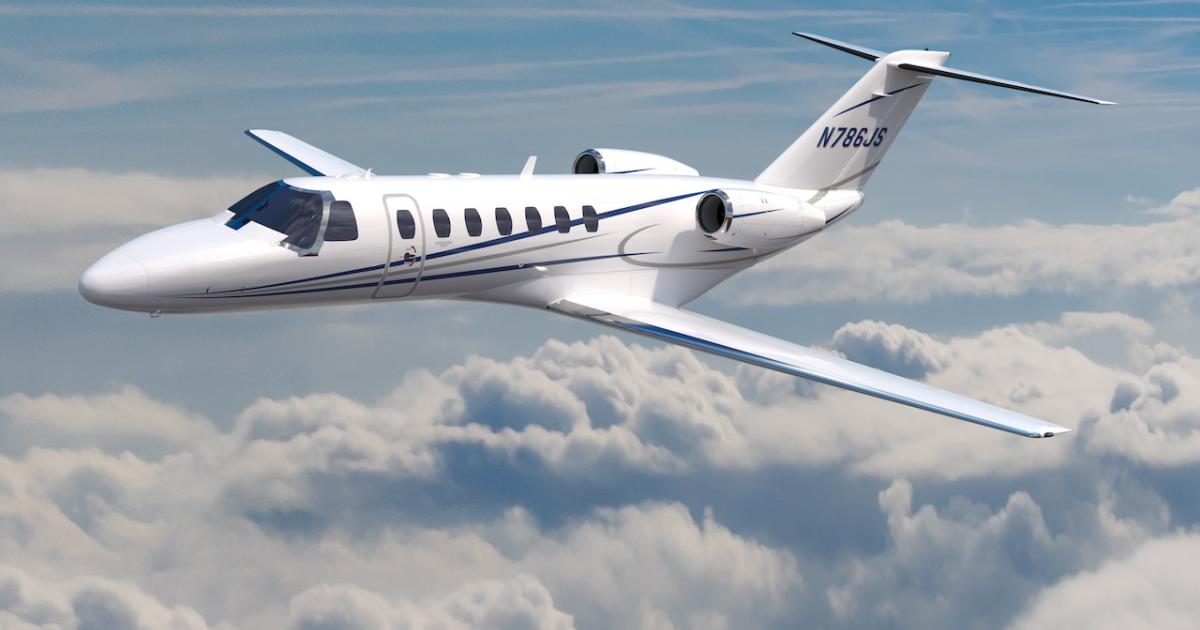 FlyExclusive plans to use the Cessna Citation CJ3+ light twinjets for several programs including a new fractional-share offering. (Photo: Textron Aviation)