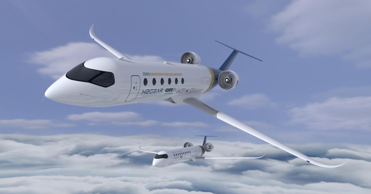 GKN envisions the first hydrogen-powered aircraft entering service in 2026. (Image: GKN Aerospace)