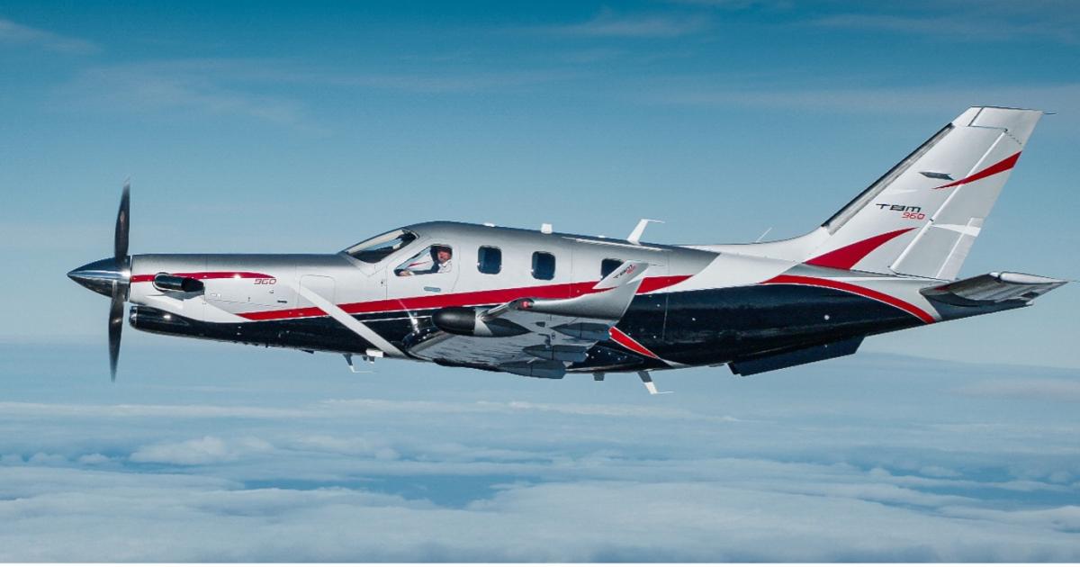 Daher's new TBM 960 features a more efficient P&WC PT6E-66XT turboprop engine, five-blade composite propeller, and an upgraded cabin. (Photo: Daher)