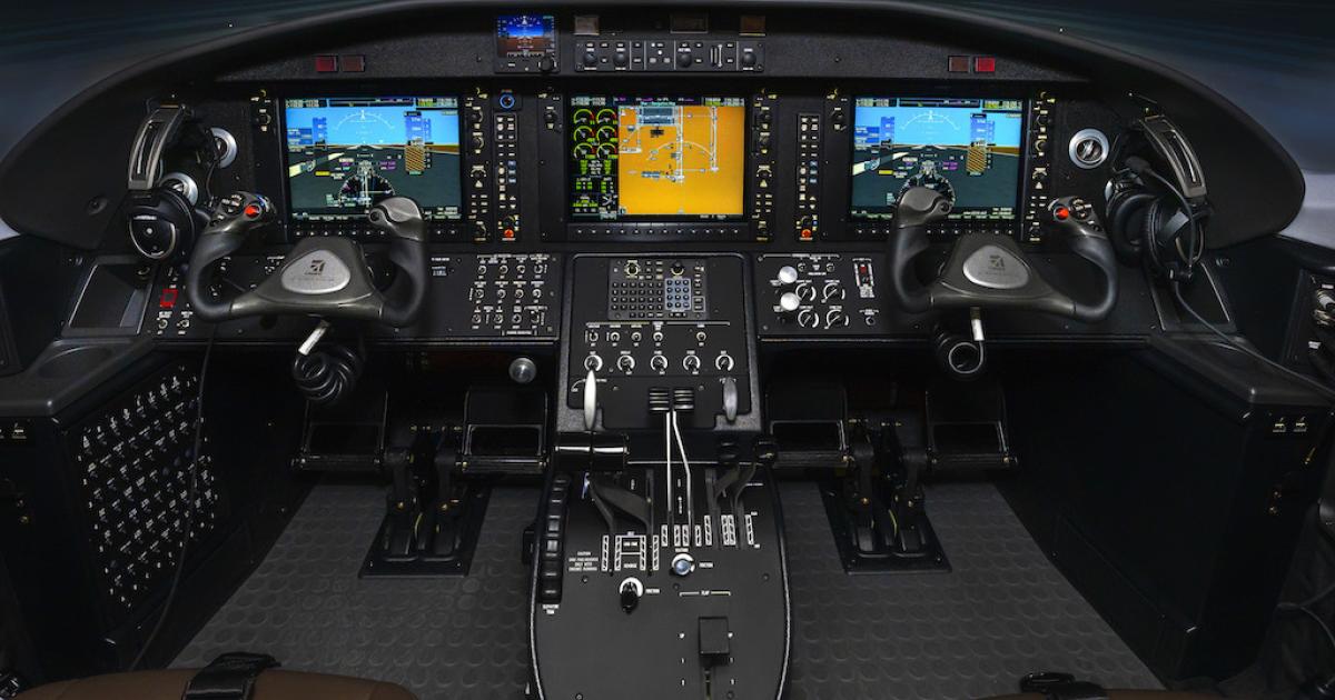 Tru Simulation + Training's new Cessna SkyCourier flight simulator features Garmin G1000 NXi avionics. (Photo: Tru Simulation + Training)