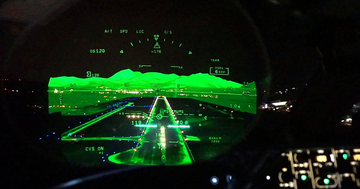 An update to the FAA's previously published 2018 advisory circular, providing regulatory guidance for operators to obtain approval for using enhanced flight vision systems—such as Dassault's FalconEye Combined Vision System—clarifies the regulatory requirements for operators to meet the enhanced flight visibility requirement “the entire way to the runway and through rollout.” (Photo: Dassault Aviation)
