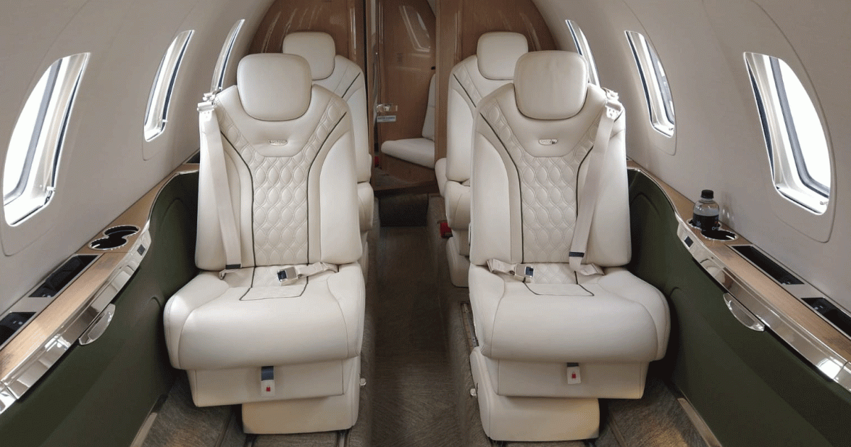 Eco-sustainable renewable materials are an option for the Citation XLS Gen2 cabin.