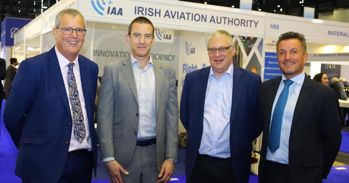 Irish Business & General Aviation Association (left to right): Joe Buckley, Founding Executive Director; Niall Connors; Assistant Director; Nicholas Butterfield, Manager; Josh Stewart, Founding Chairman. (Photo: David McIntosh)