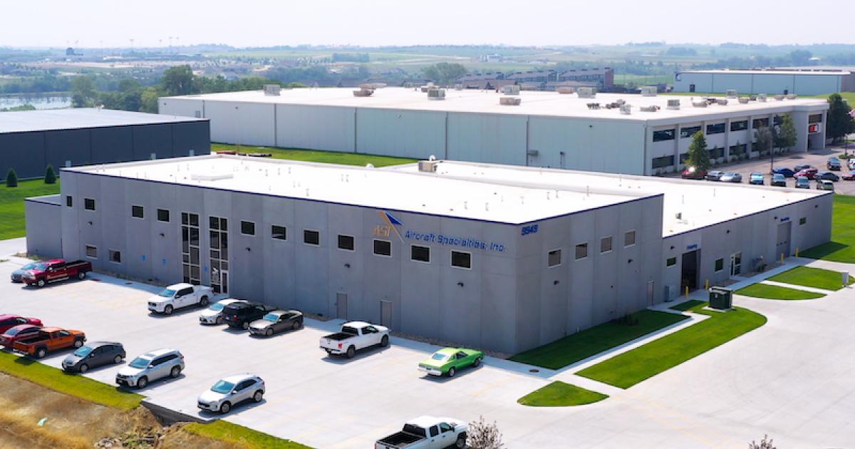 Aircraft Specialities moved into this 43,000-sq-ft facility in fall 2020, replacing its former 18,000-sq-ft facility. (Photo: Aircraft Specialties)