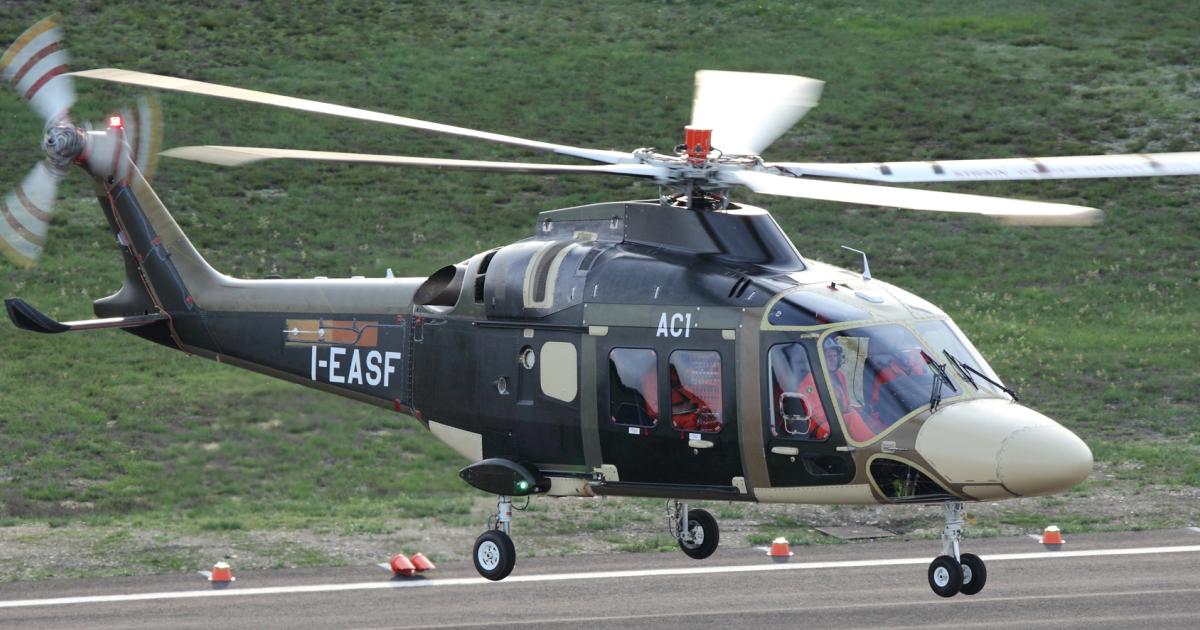 Leonardo is marking the 10th anniversary of the AW169 on May 10, 2012, it has since delivered 140 of the light intermediate helicopters. (Photo Leonardo)