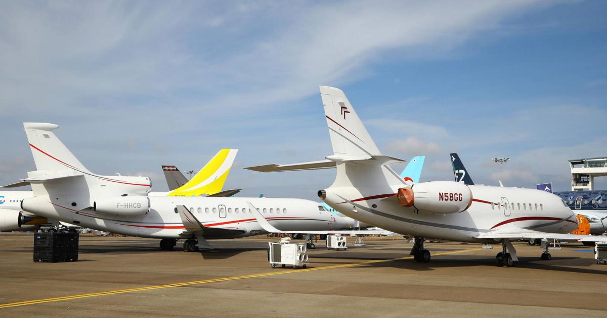Dassault's business jet fleet remained stable in the Asia-Pacific region during 2021 at 97, but overall the region saw a net decrease of 1.1 percent. (Photo: David McIntosh/AIN)