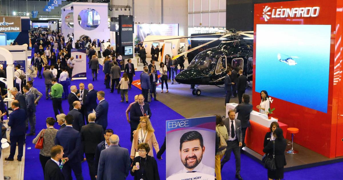EBACE will have a "reimagined" show floor layout, pulling in features such as keynotes that have been held in other halls in past, but the 250 exhibitors leading up to the show fall short of past tallies that topped 400. (Photo: David McIntosh)