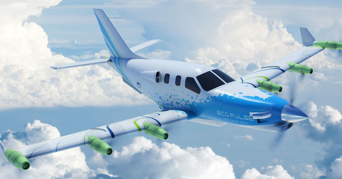 Daher anticipates the first flight of the hybrid propulsion EcoPulse test bed to occur by the end of the year. The airframer is developing the TBM-based demonstrator in partnership with Safran and Airbus. (Image: Daher)