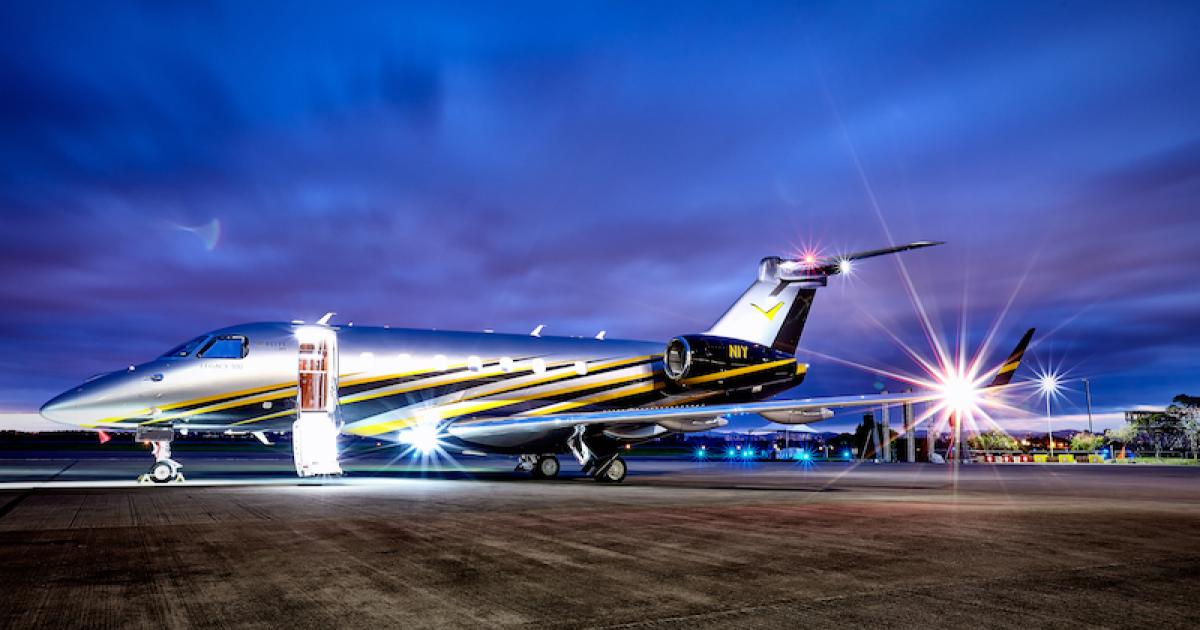 This Legacy 500 is one of five Embraer business jets owned and operated by Elite Jets. (Photo: Elite Jets)