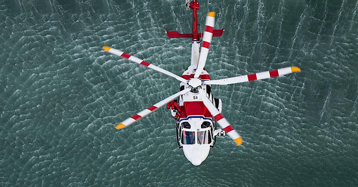 British International Helicopter Services, which will soon be acquired by Bristow Group, operates two Leonardo AW189s that are configured for search and rescue operations. (Photo: British International Helicopter Services)
