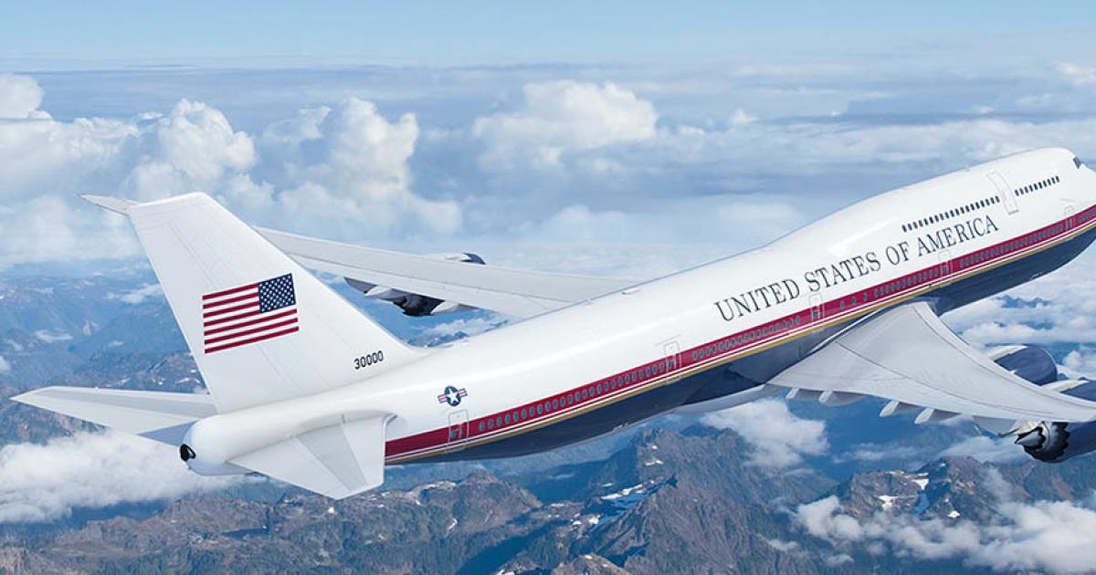 Production of the two repurposed Boeing 747-8is slated to replace the current Air Force Ones has been delayed by two years and will result in a $1.2 billion loss for Boeing, according to the CEO. (Photo: Boeing)