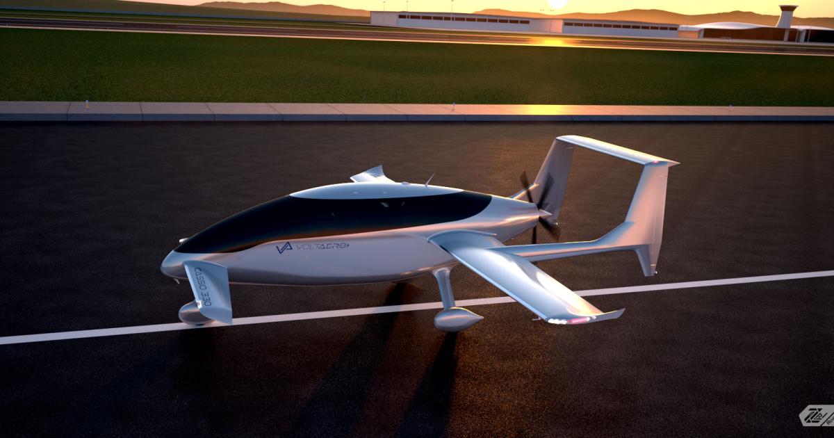 VoltAero's Cassio family of hybrid-electric aircraft will carry between 4 and 12 passengers. (Image: VoltAero)