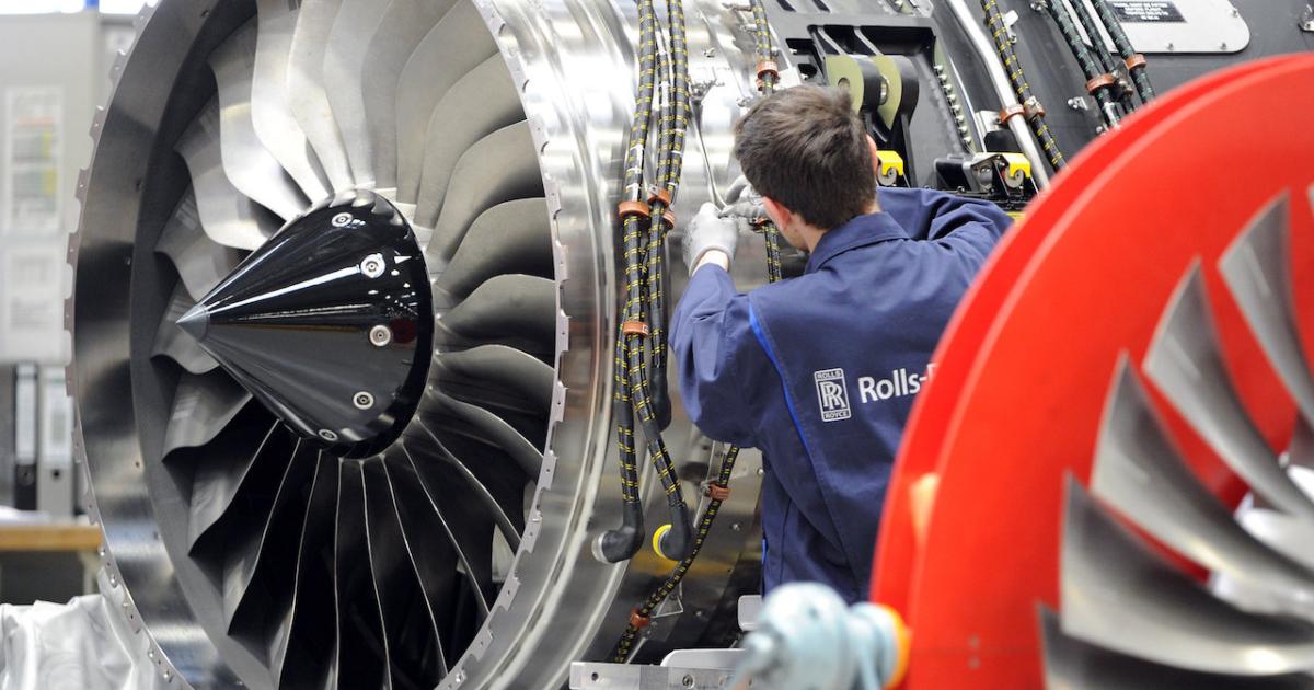 Rolls-Royce's CorporateCare Enhanced engine maintenance program covers a range of the OEM's business aircraft powerplants including the BR725. (Photo: Rolls-Royce)