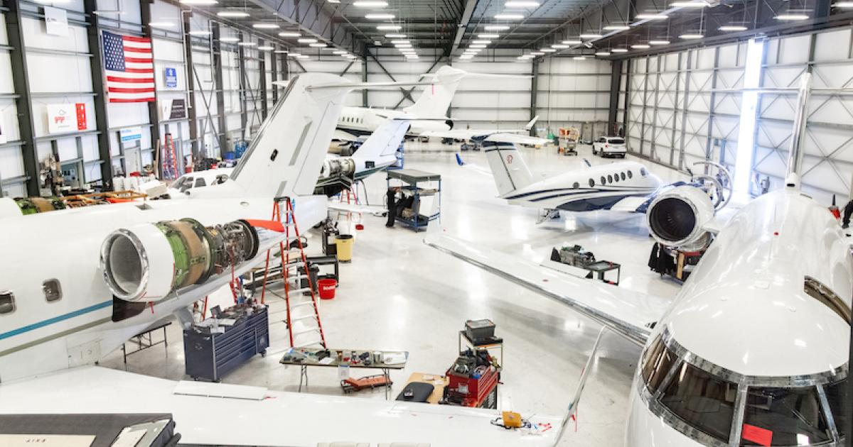 ACI Jet focuses its maintenance activity primarily on Bombardier Challenger and Global jets as well as Cessna Citations. (Photo: ACI Jet)