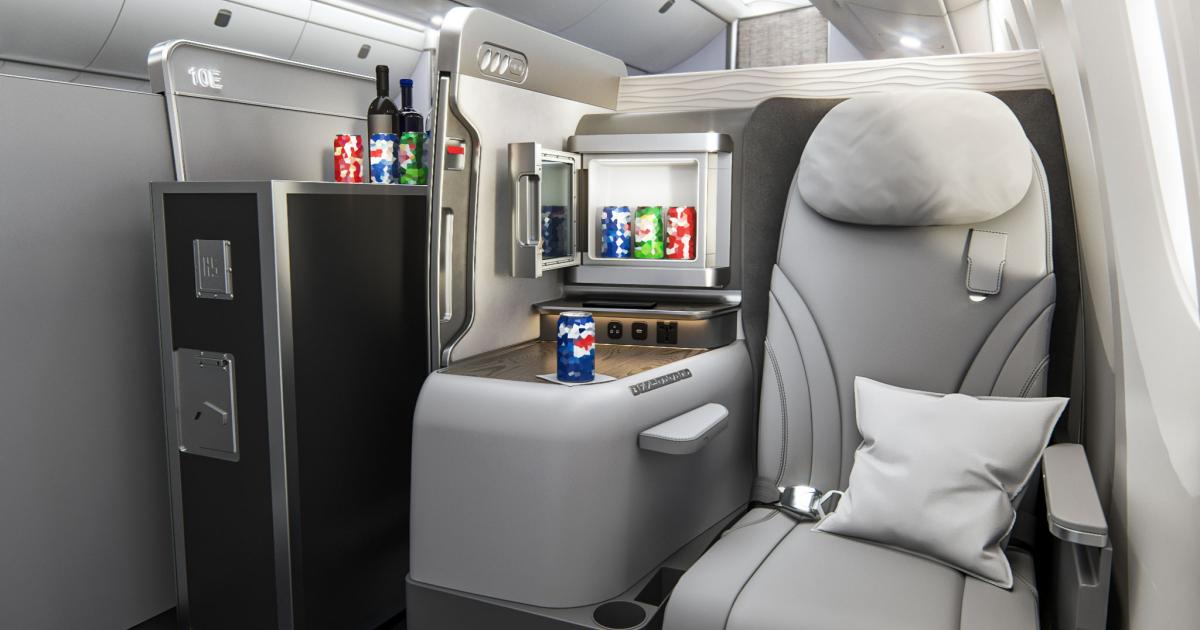 Collins Aerospace's SpaceChiller thermoelectric aircraft cooling system technology was introduced to the airline market earlier this month at Hamburg’s Aircraft Interiors Exposition, where it won the Crystal Cabin Award in the Passenger Comfort category. (Photo: Collins Aerospace)