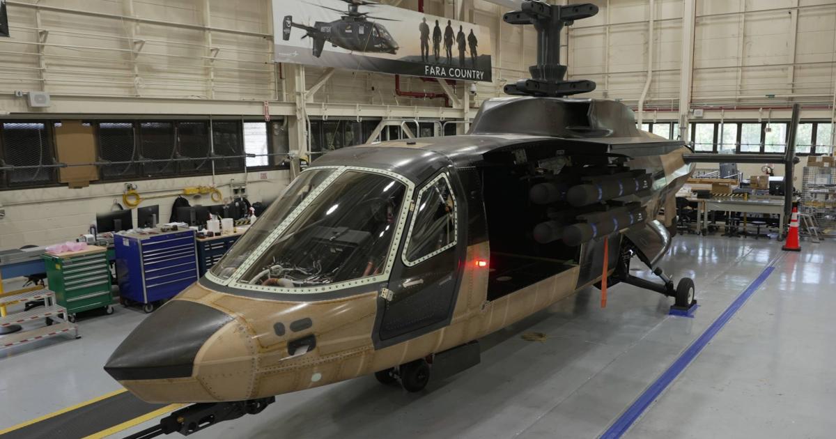 Sikorsky's entry in the Army's Future Attack Reconnaissance Aircraft program is now 90 percent complete and moves closer to first flight. (Photo: Sikorsky) 