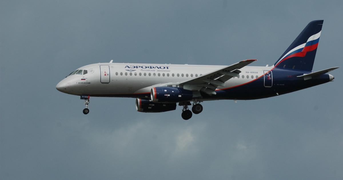 Aeroflot now flies nine Sukhoi SSJ100s. (Photo: Vladimir Karnozov)