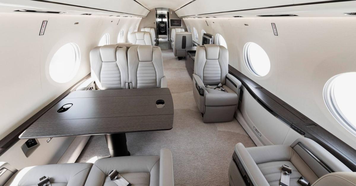 The Gulfstream G700 has been awarded the 2022 International Yacht & Aviation Award for excellence in cabin design. (Photo: Gulfstream Aerospace)