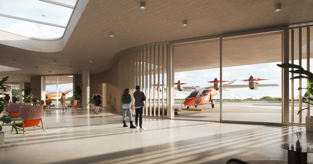 Vertical Aerospace is working with prospective eVTOL aircraft operators and airports group Corporacion America Airports to develop vertiports. (Image: Vertical Aerospace)