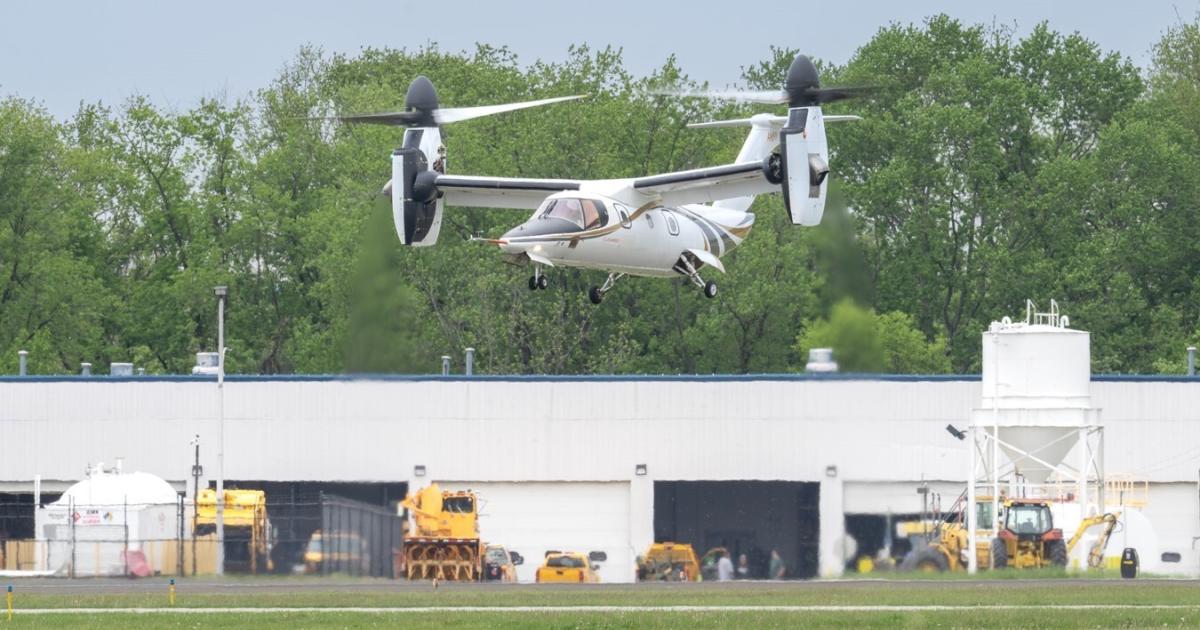 Bristow Group’, the launch customer for the Leonardo AW609,  recently flew the civil tiltrotor in Philadelphia. (Photo: Leonardo)