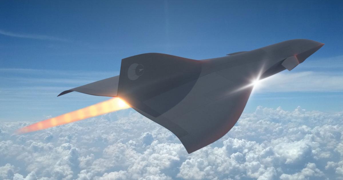 An artist's rendering shows just one of the hypersonic airframe concepts that HVX project partners might adopt if their initial work proves successful. (Image: Reaction Engines)