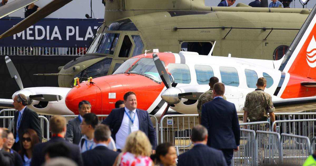 The 2018 edition of the Farnborough Airshow attracted some 80,000 visitors and featured about 1,000 exhibitors. Organizers expect the respective numbers for this year's show to roughly match those of 2018. (Photo: David McIntosh)