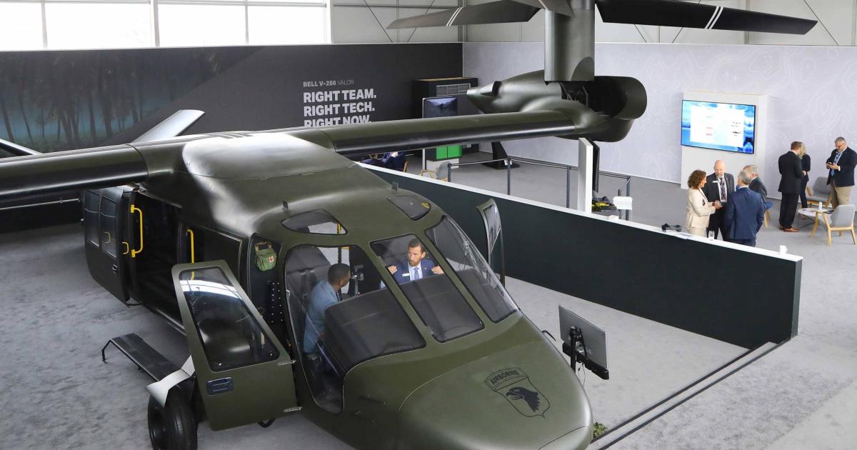 Bell is exhibiting a full-scale mock-up of the V-280 at the Farnborough air show. (Photo: David Mackintosh)
