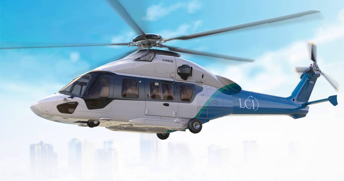 LCI has placed an order for two additional Airbus H175s with an option for four more in a deal valued at up to $125 million.