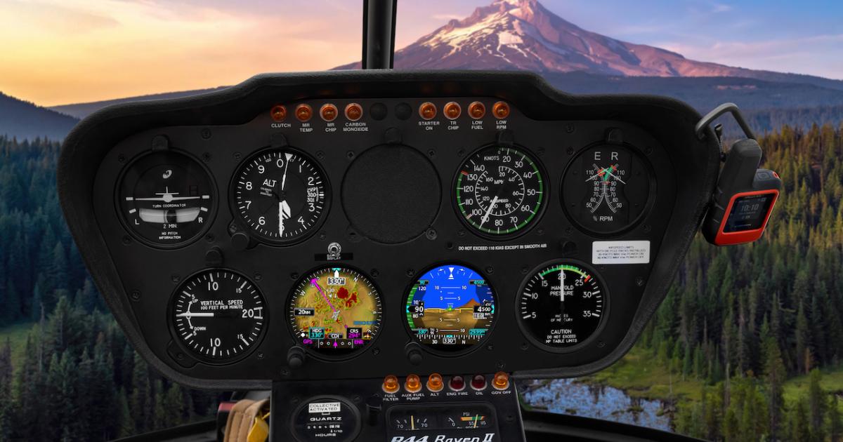 Garmin has received FAA STC approval for the installation of its GI 275 electronic flight instrument to replace a variety of legacy primary flight instruments in Robinson R22 and R44 helicopters. (Photo: Garmin)