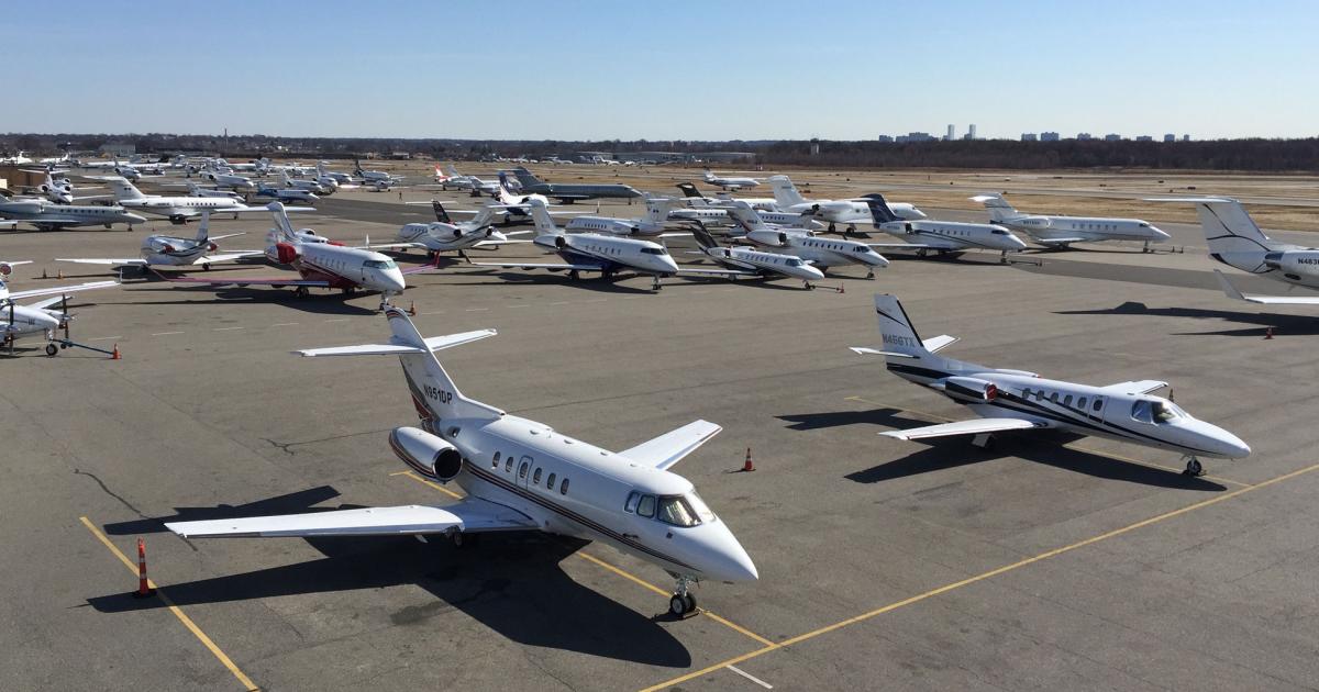 North American business jet activity increased by 20 percent year-over-year in the first half of 2022, according to data from WingX Advance. (Photo: Curt Epstein/AIN)