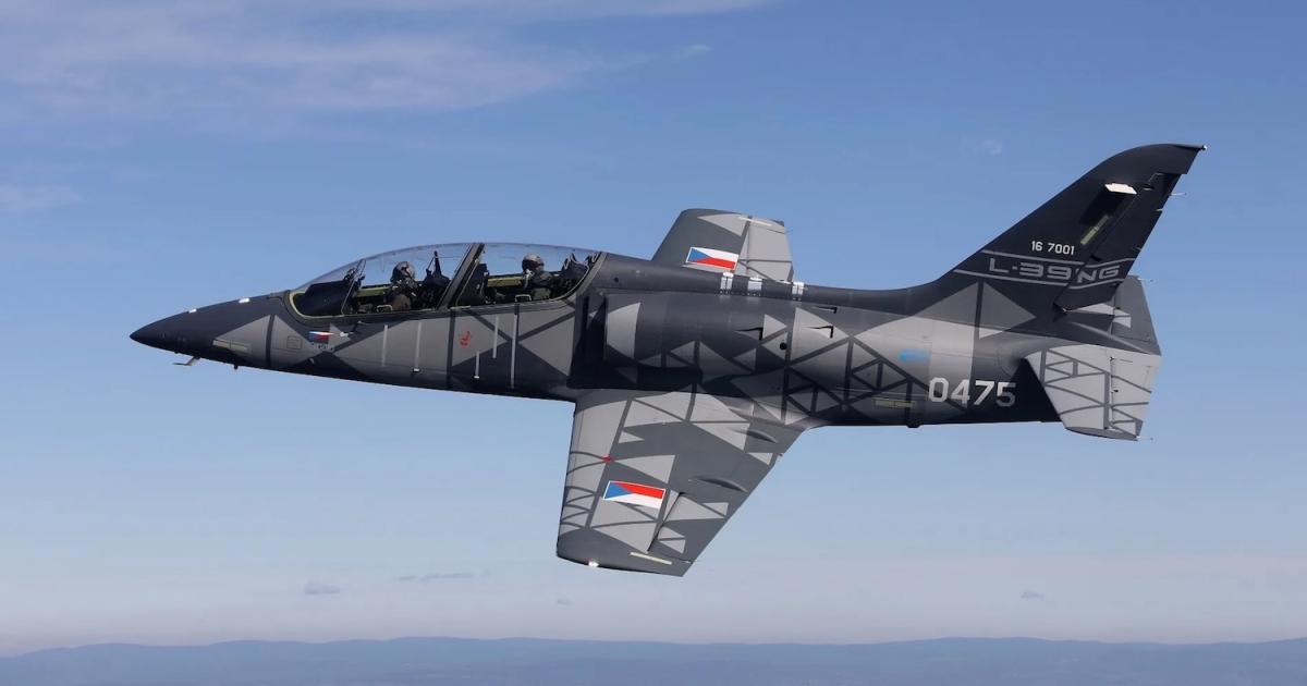 Aero Vodochody has flown two L-39NG prototypes, this being the first. It assigned another two airframes to static and ground testing. (Photo: Aero Vodochody)