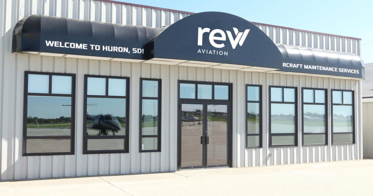 The recently-renamed Revv Aviation now operates seven FBOs in the U.S. Midwest, including the sole FBO at South Dakota’s Huron Regional Airport. (Photo: Revv Aviation)