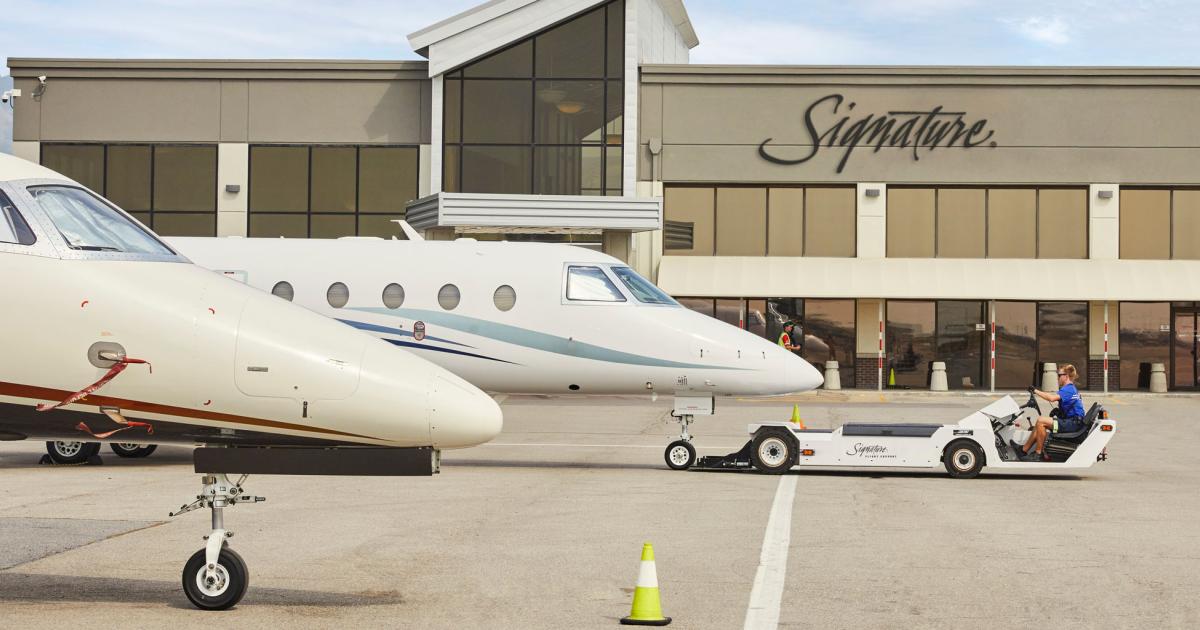 As part of its purchase of TAC Air and its addition of 13 FBOs, Signature Aviation now has a facility at Utah's Salt Lake City International Airport. (Photo: Signature Aviation)