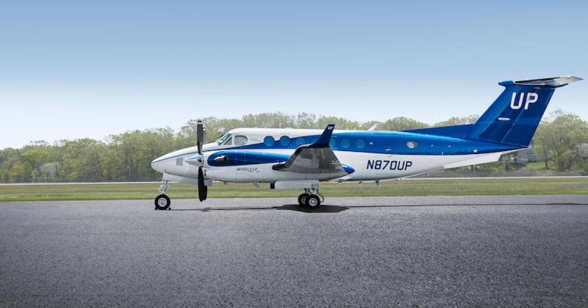 Successful candidates under a new hiring partnership between Wheels Up and ATP Flight School will be able to transition to the Part 135 operator's Beechcraft King Air 350s after 1,200 hours. (Photo: Wheels Up)