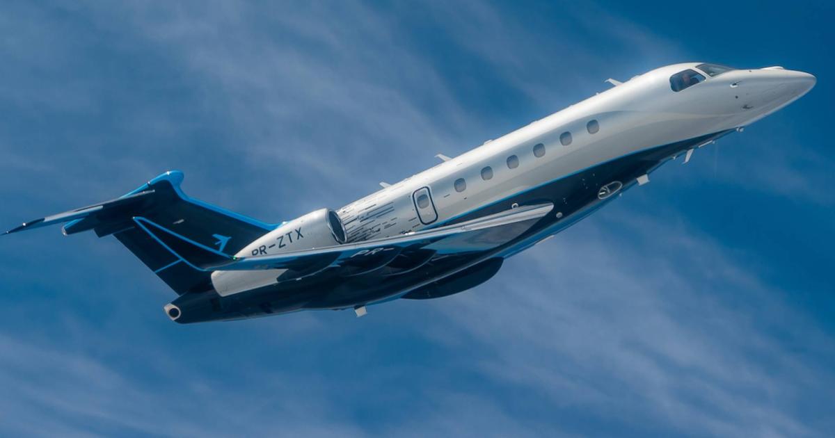 Embraer's 2:1 book-to-bill contributed to the business jet industry's 1.8:1 book-to-bill and a $46 billion backlog. (Photo: Embraer)
