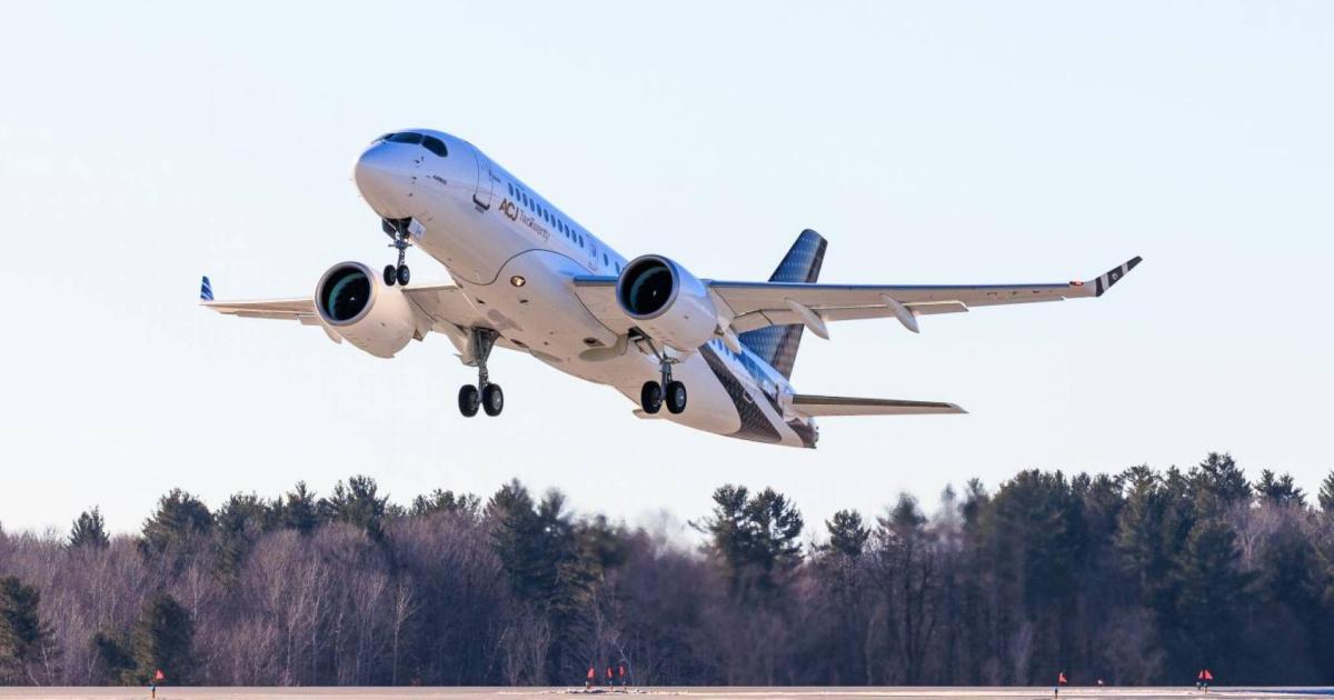 Airbus Corporate Jets believes its ACJ TwoTwenty is well positioned to capitalize on a growing North American market that accounts for 62.5 percent of the world’s business jet fleet, with 37.5 percent of those heavy or long-range aircraft. (Photo: Airbus Corporate Jets)