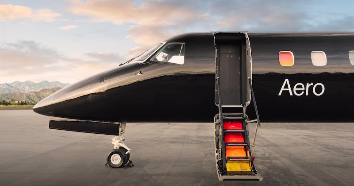 Aero distinguishes itself by offering first-class seating on its ERJ-135s, as well as private terminals and concierge services. (Photo: Aero)