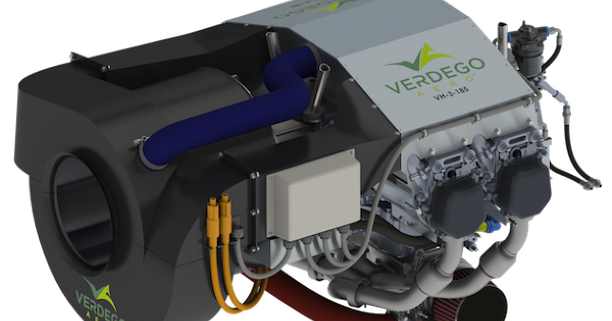 VerdeGo Aero has developed the 185 kW-VH-3 generator to form part of hybrid-electric propulsion systems for aircraft. (Image: VerdeGo Aero)